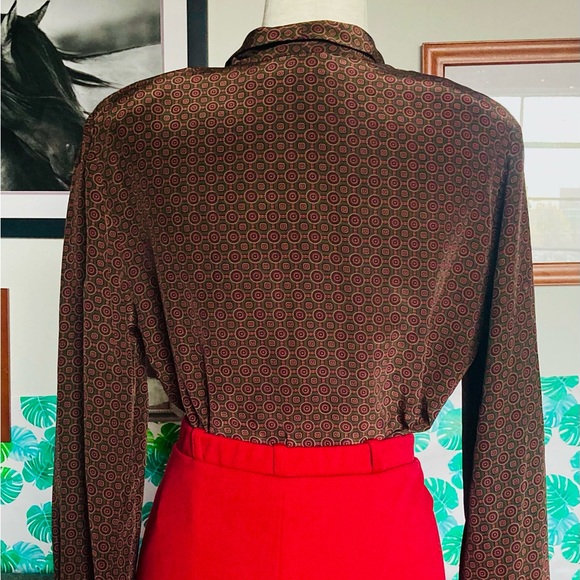 Vintage Liz Claiborne Petite Collection Silk Button Down Blouse, Sz 8P - Picture 3 of 3